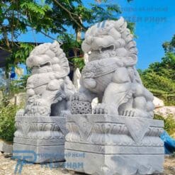 Kỳ Lân Đá Trắng Xám