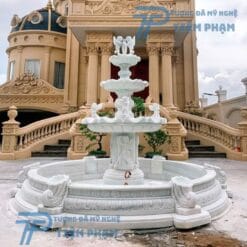 Đài phun nước bằng đá tự nhiên và nguyên khối