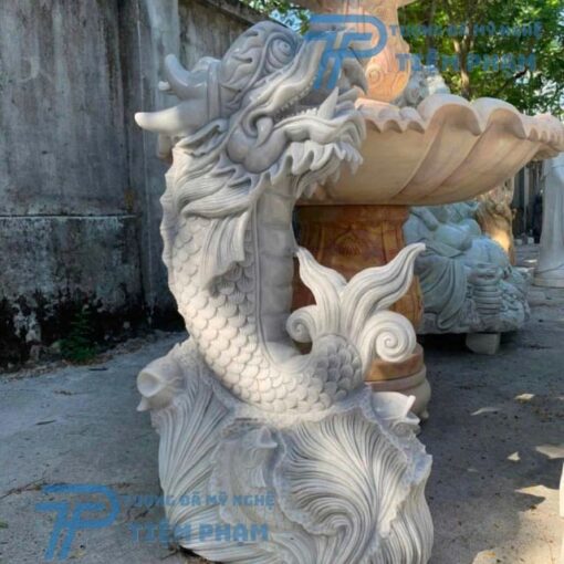 Điêu Khắc Đá Mỹ Nghệ Non Nước Đà Nẵng cung cấp tượng Cá Chép Hóa Rồng đá trắng, một sản phẩm tuyệt vời để trang trí ngôi nhà của bạn. Hãy gọi hotline/zalo: 0774444005 để được tư vấn thêm.