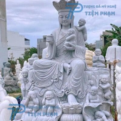 Tượng phật Địa Tạng Vương Bồ Tát bằng đá nguyên khối