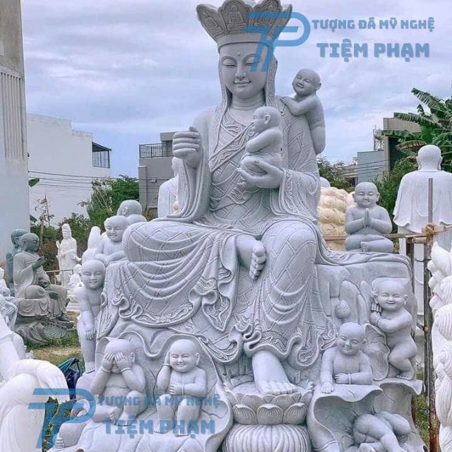 Nơi bán tượng phật Địa Tạng Vương bằng đá Yên Bái đẹp Tượng phật Địa Tạng Vương Bồ Tát bằng đá nguyên khối