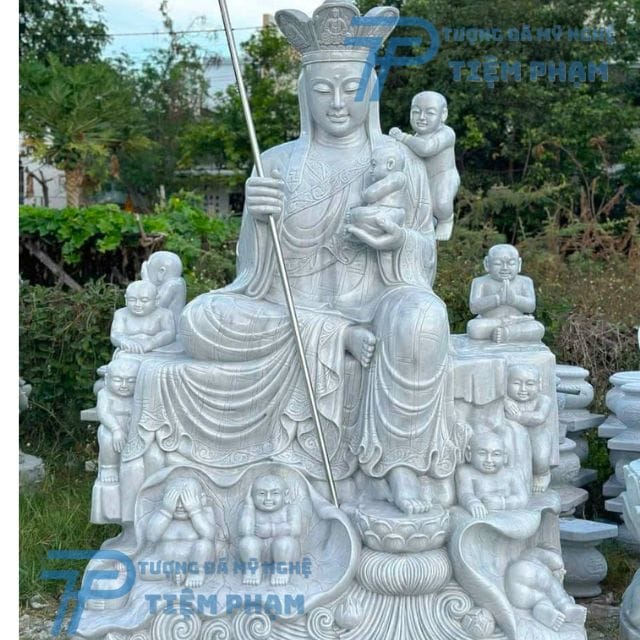 Nơi bán tượng phật Địa Tạng Vương bằng đá Yên Bái đẹp Tiệm Phạm cung cấp tượng Phật Địa Tạng Vương bằng đá