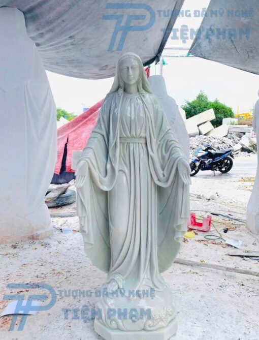 Tượng Đức Mẹ Ban Ơn bằng đá trắng