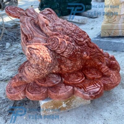 Điêu Khắc Đá Mỹ Nghệ Non Nước Đà Nẵng mang đến tượng Thiềm Thừ đá cẩm thạch đỏ, món quà nghệ thuật lý tưởng cho ngôi nhà của bạn. Gọi hotline/zalo: 0774444005 để tham khảo thêm.