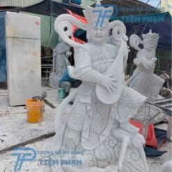 Tượng Tứ Đại Thiên Vương đá trắng cẩm thạch