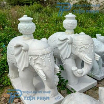 tượng voi đá cẩm thạch