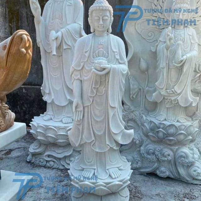 tượng Phật A Di Đà bằng đá bền đẹp theo thời gian