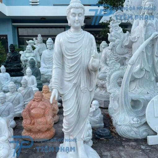 Điêu khắc đá mỹ nghệ Non Nước Đà Nẵng cung cấp tượng Thích Ca Mâu Ni bằng đá dáng đứng chất lượng, thờ cúng. Liên hệ hotline/Zalo: 0774444005 để được báo giá và tư vấn.