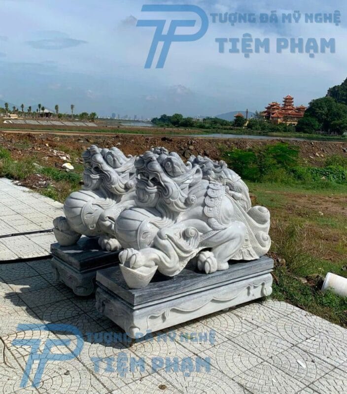 Cơ sở bán tượng Tỳ Hưu đá Đồng Nai uy tín, chất lượng tốt Tượng Tỳ Hưu đá nguyên khối cao cấp tại xưởng Tiệm Phạm