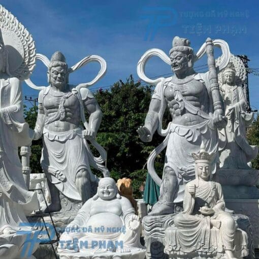Tượng Kim Cang bằng Đá nguyên khối tại xưởng