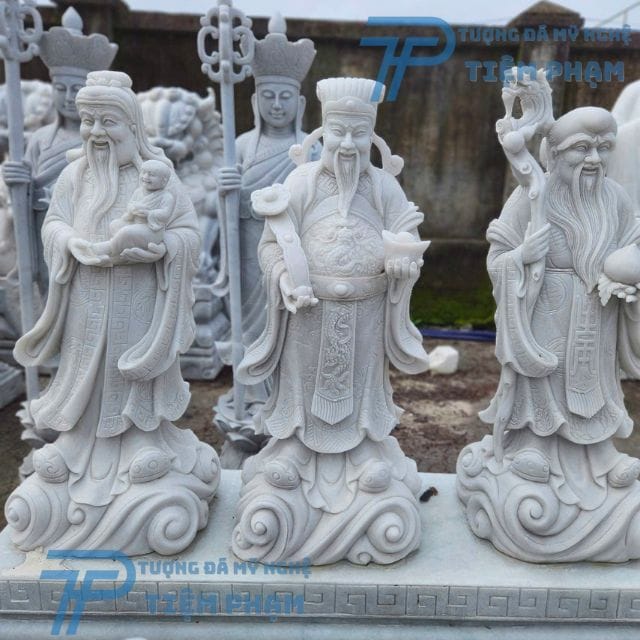 tượng Phúc Lộc Thọ đá phong thủy giao hàng toàn quốc