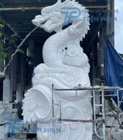 Tượng Rồng Đá Phun Nước Nguyên Khối Tại Non Nước