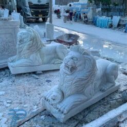 Tượng Sư Tử đá Dáng nằm đẹp rẻ tại xưởng