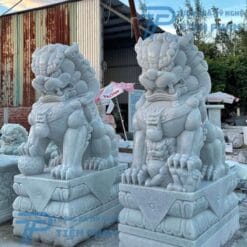 Tượng Kỳ Lân Đá Trắng Chuẩn Phong Thủy