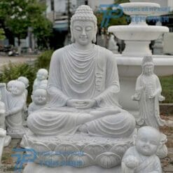 Tượng Phật Bổn Sư Bằng Đá Trắng
