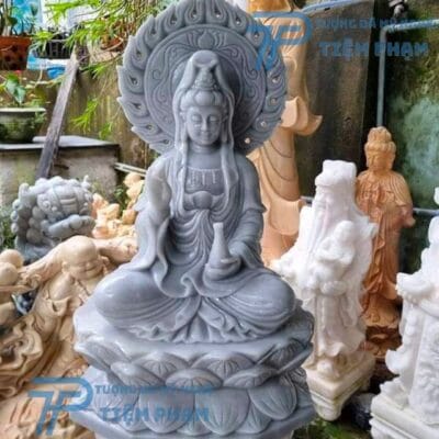 Tượng Đá Phật Quan Âm Nguyên Khối