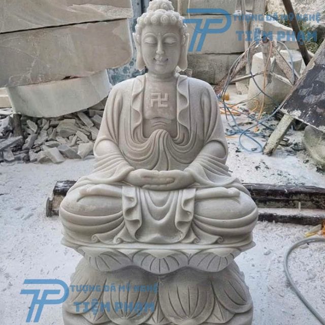 tượng Phật A Di Đà đá cẩm thạch cao cấp