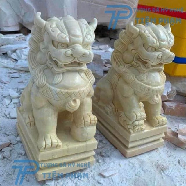 021 - Cửa hàng bán tượng Kỳ Lân Đá tại Lai Châu mẫu tượng kỳ lân đá nhỏ trang trí sân vườn