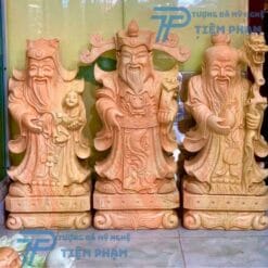 Tượng ông Phúc Lộc Thọ bằng đá đẹp tại xưởng