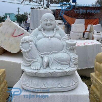 Tượng phật Di Lặc bằng đá cẩm thạch trắng