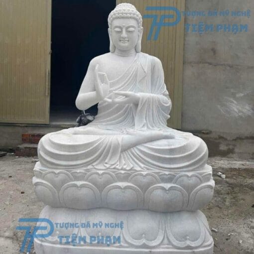 Tượng Phật Thích Ca Bằng Đá Trắng Đẹp