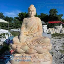 Tượng Phật Thích Ca Mâu Ni Đá Vàng Cẩm Thạch