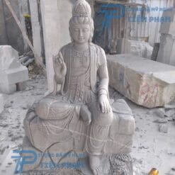 Tượng Quan Âm Tự Tại Bằng Đá Tự Nhiên