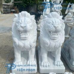 Tượng Sư Tử Đá Để Cổng Cao 1m