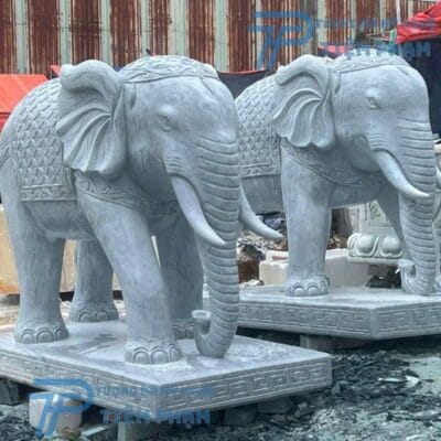 Tượng Voi Đá Phong Thủy Nguyên Khối