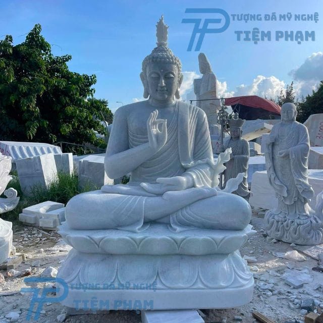 Địa chỉ bán tượng Phật Thích Ca bằng đá Vĩnh Long giá tốt, uy tín Tượng Phật Thích Ca bằng đá trắng đẹp Vĩnh Long.