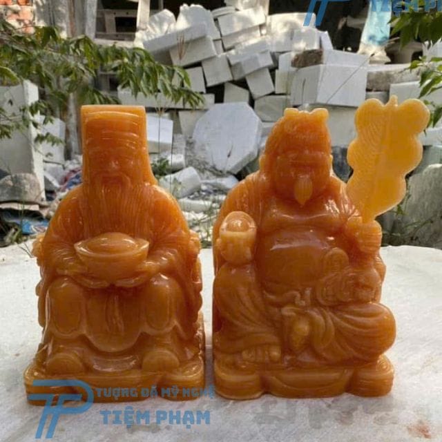 Ảnh tượng Thần Tài bằng đá Ngọc Hoàng Long
